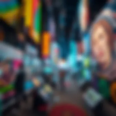 The Artistic Fusion of Cryptocurrency and Digital Expression A vibrant display of crypto paintings showcasing the fusion of technology and art.