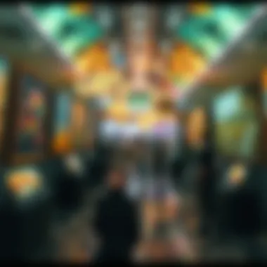 Exploring the Digital Art Gallery of the Future A modern digital art gallery featuring crypto artworks and innovative displays.