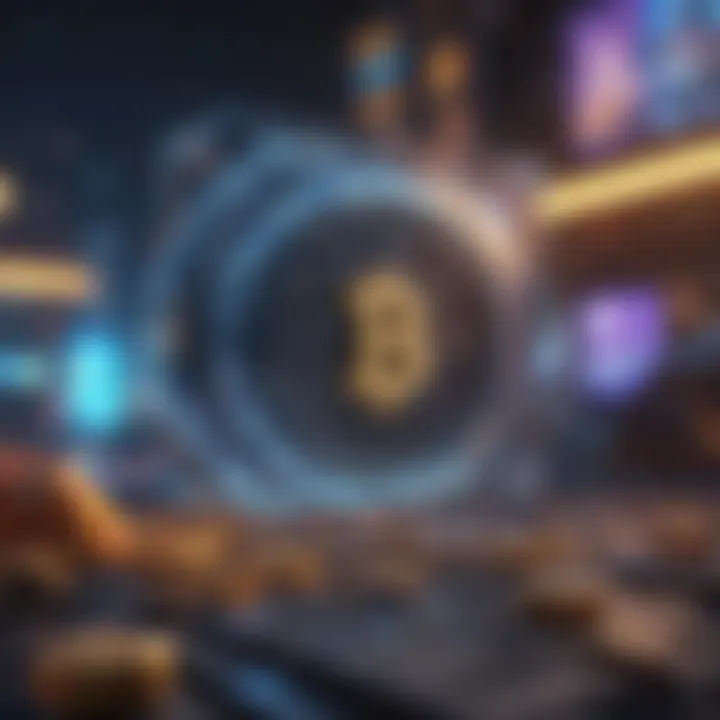 A digital landscape showcasing gaming advancements through blockchain.