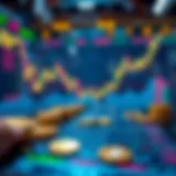 Cryptocurrency market overview with digital graphs