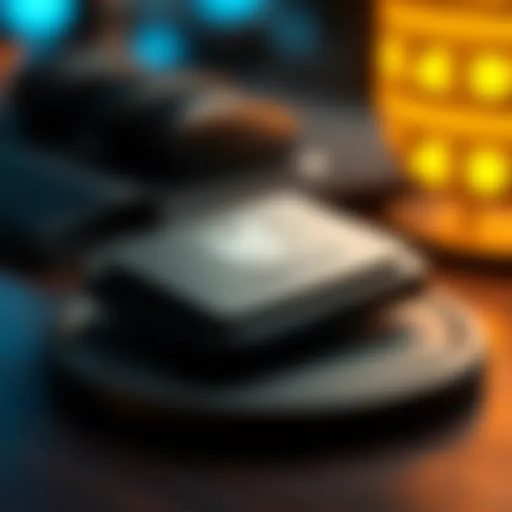 Sleek Design of Trezor Wallet Detailed view of Trezor wallet showcasing its sleek design and interface