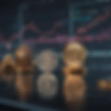 Strategic Investment Analysis An investor analyzing charts and data related to altcoins