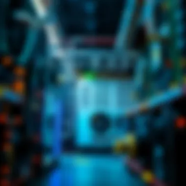 An advanced cooling system setup in a cryptocurrency mining facility