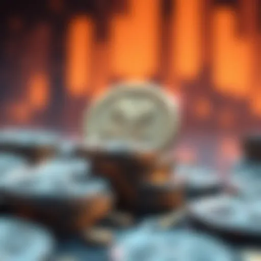 Conceptual representation of yield tokens in cryptocurrency