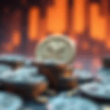 Yield Tokens Concept Conceptual representation of yield tokens in cryptocurrency